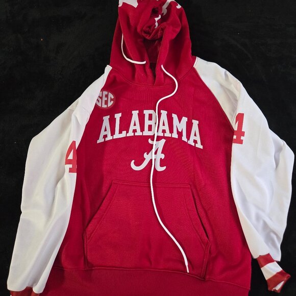 Logo Athletic Women's Alabama Crimson Tide Cardinal/White Hoodie Football Jersey - Picture 1 of 2